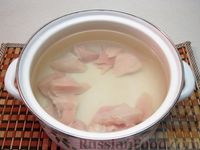 Куриный суп с сырными шариками и картофелем